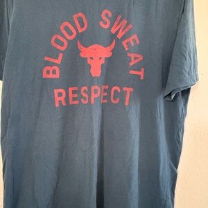 Under Armour Blue Tee with Red Graphic